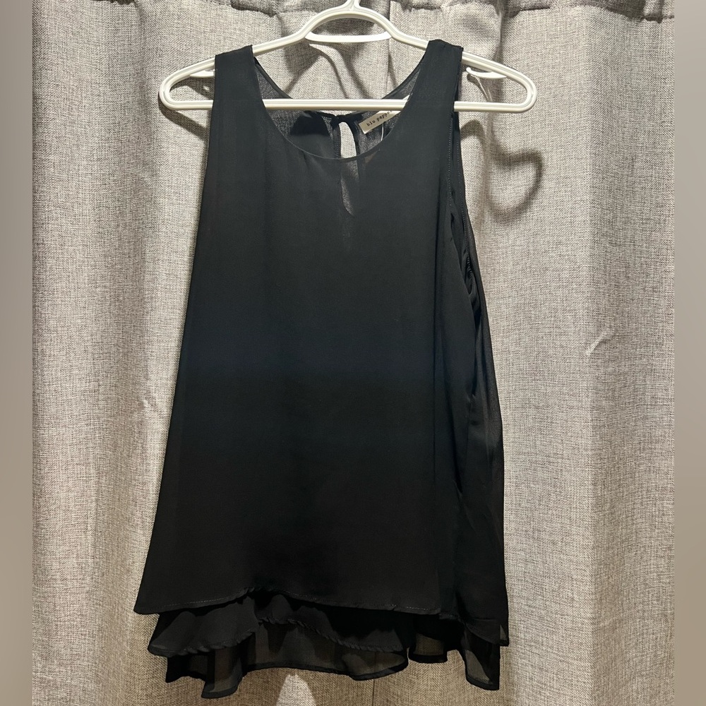 Blu Pepper Black Sleeveless Top